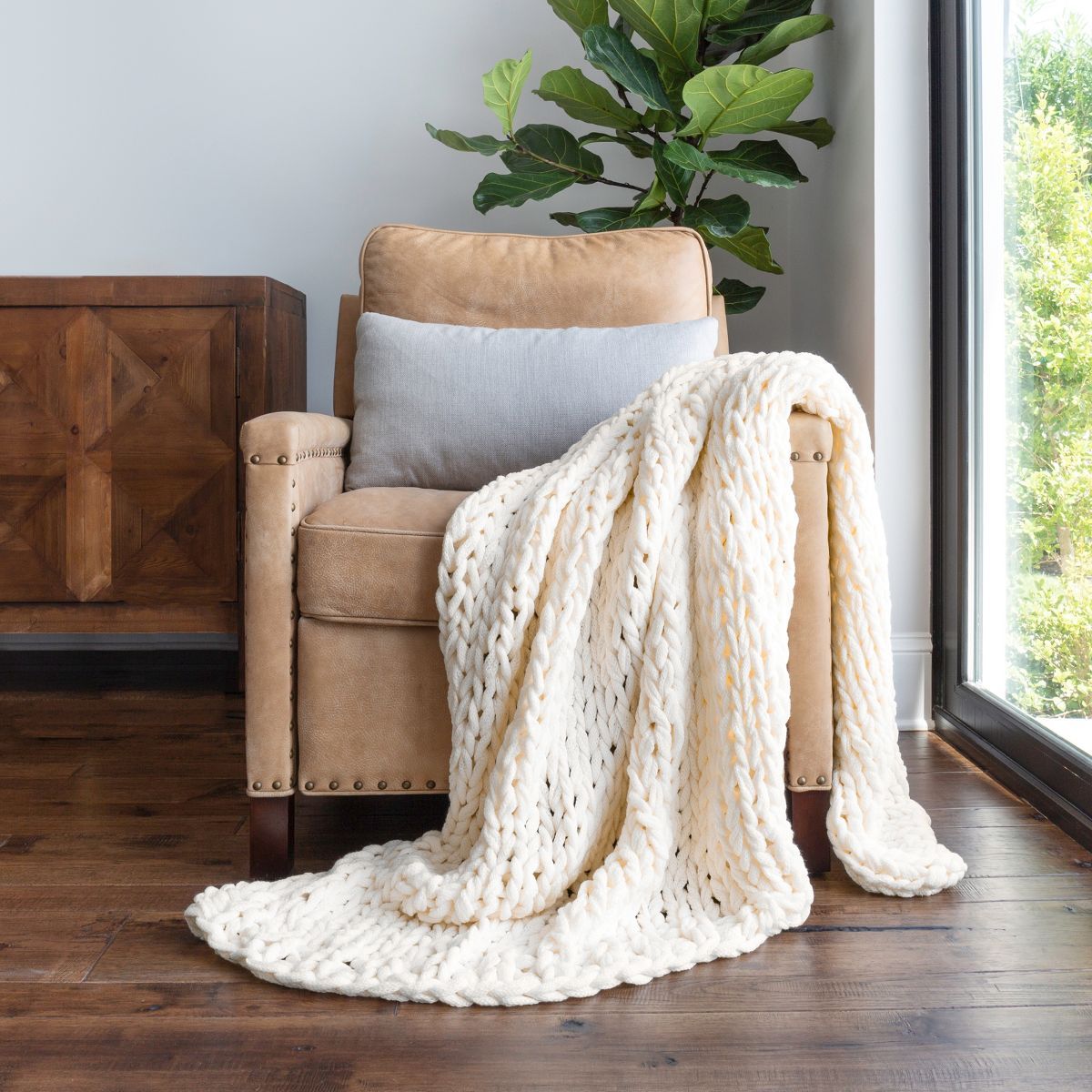 Chunky Knit Throw Blanket Braided, Soft & Cozy - Becky Cameron | Target