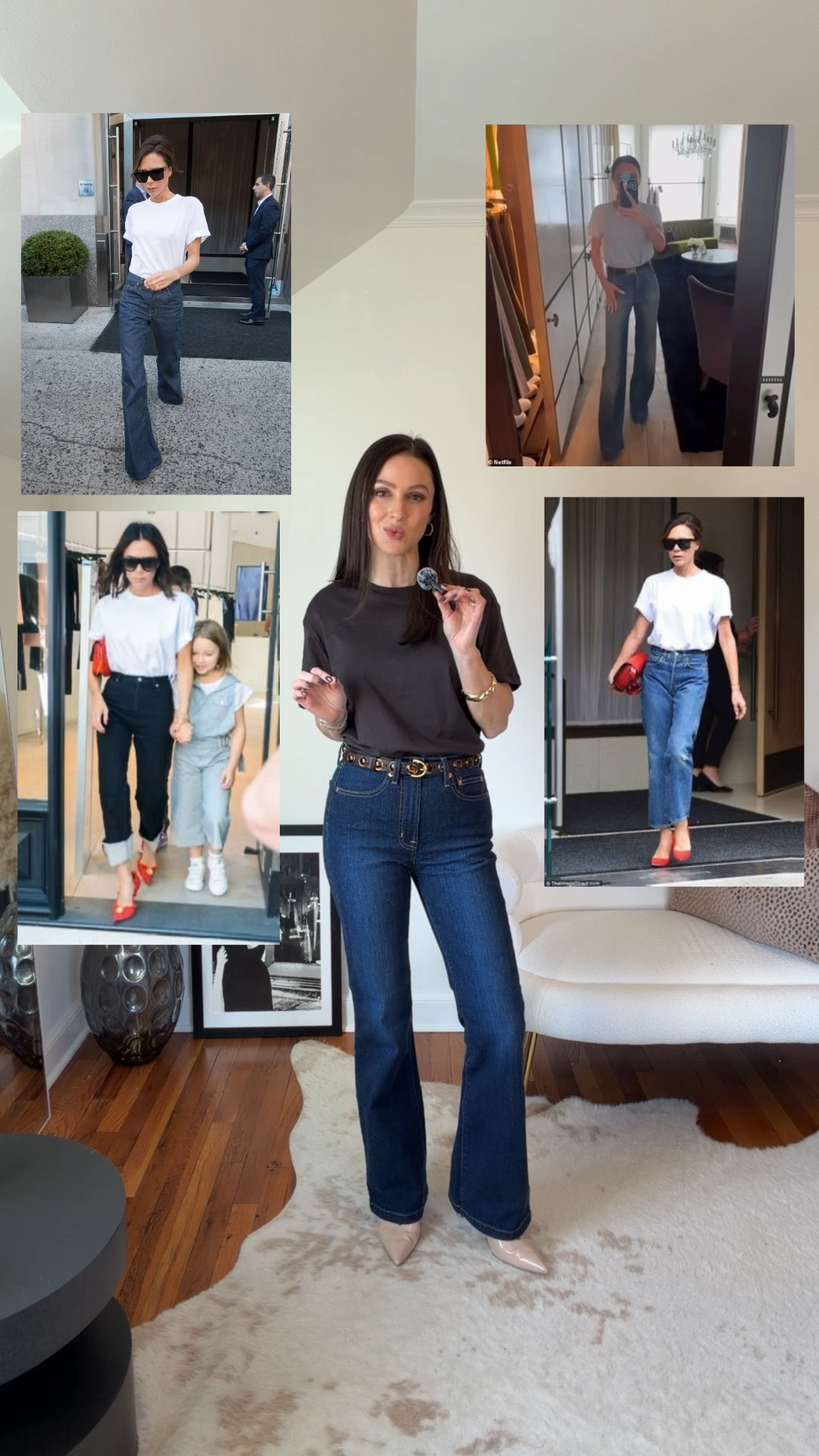 Jeans are true to size
T-shirt also true to size
Sweater true to size 
Staples you’ll get so much wear out of!

#LTKootd #LTKOver40