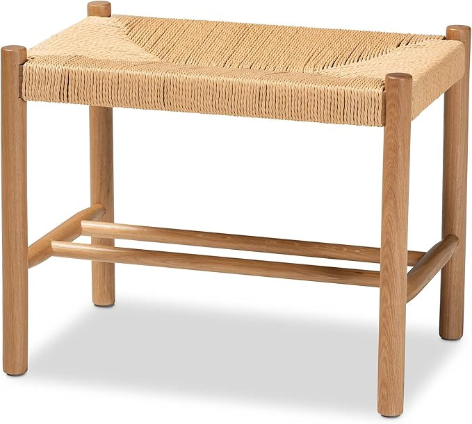 Baxton Studio Saura Benches, One Size, Natural/Oak Brown | Amazon (US)