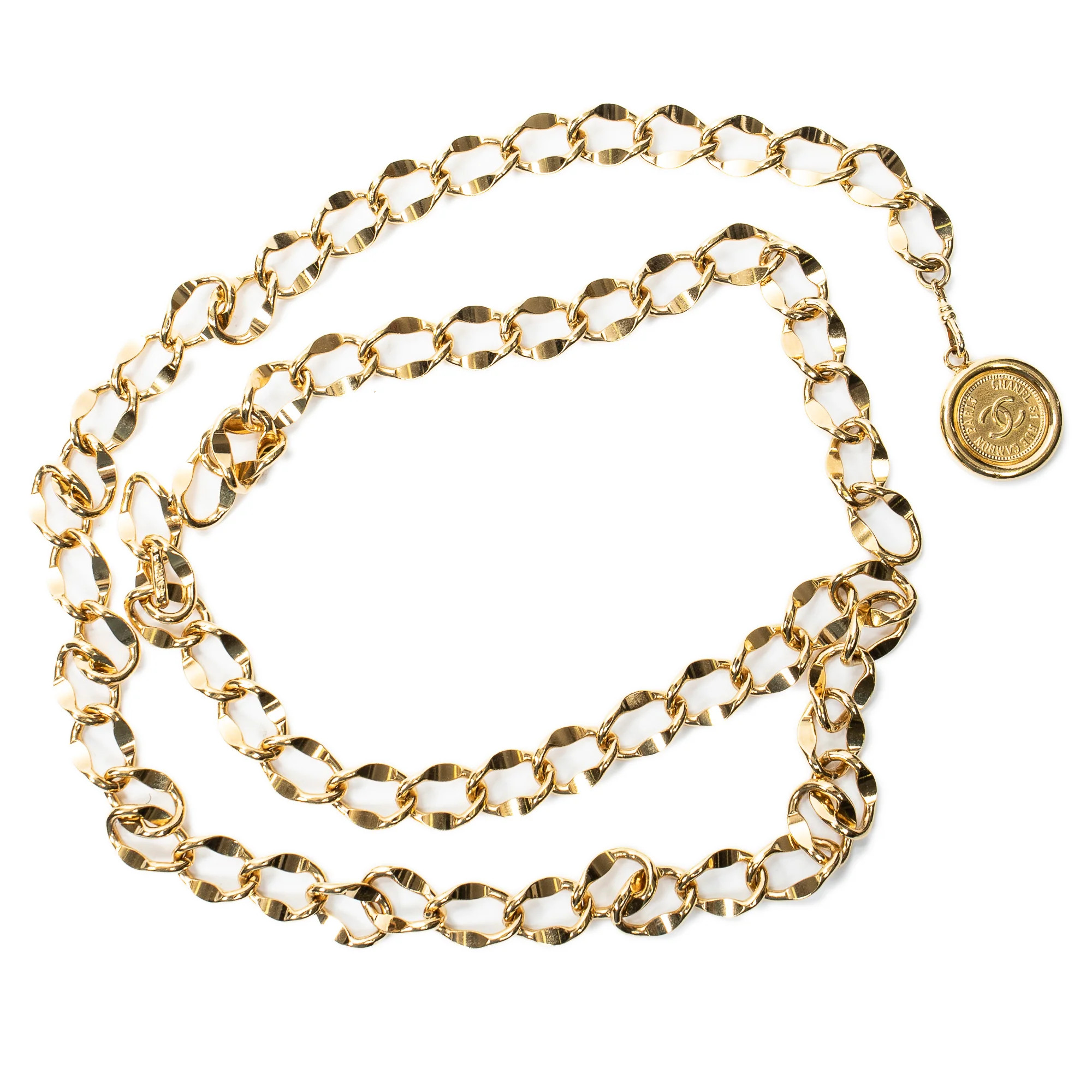 CC Medallion Gold Chain Belt | Shop Simon
