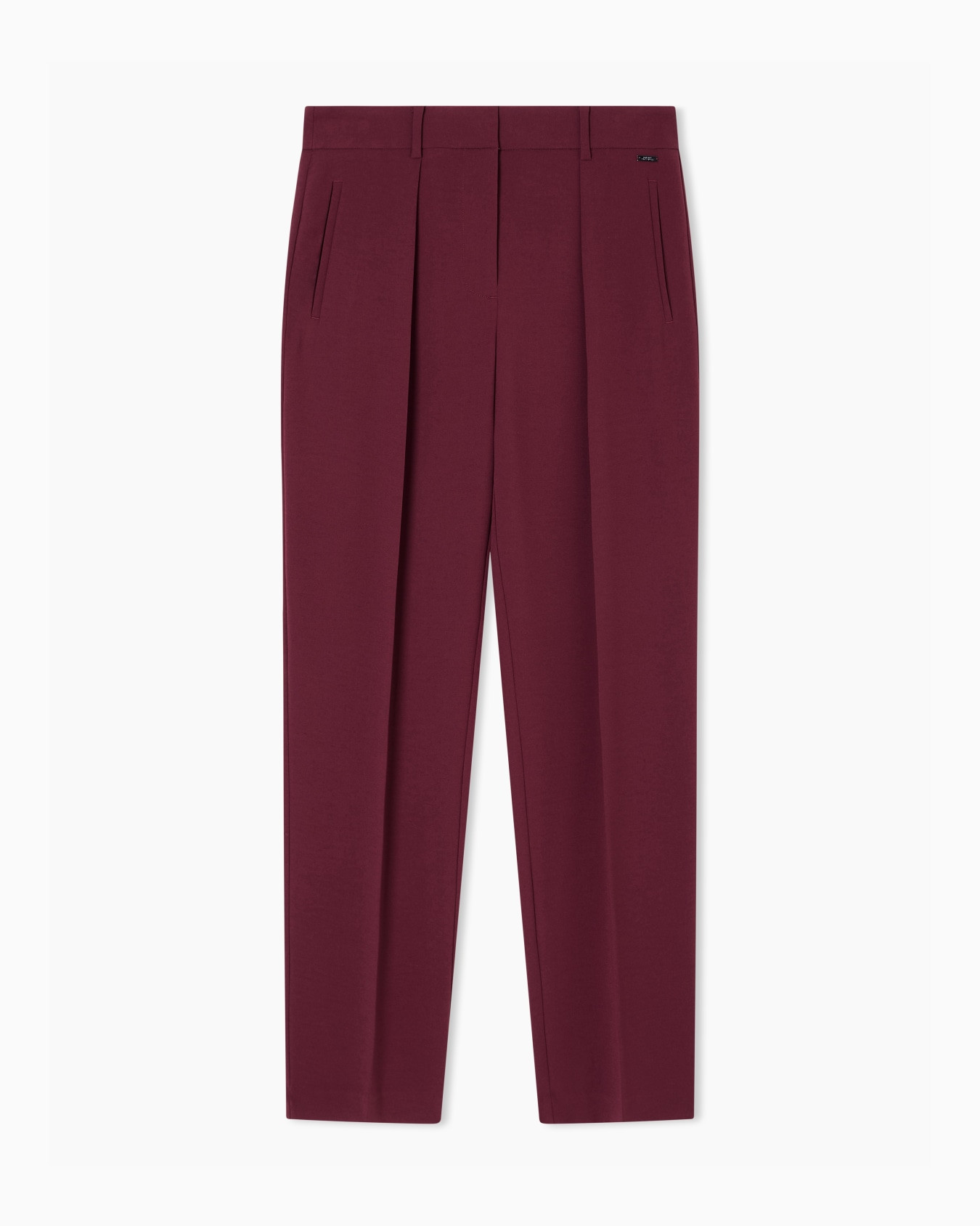 Trousers with pleats in flowing fabric | Armani US