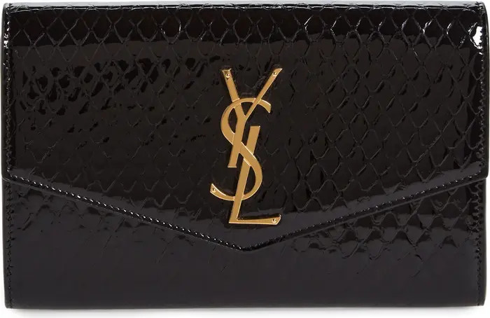 Saint Laurent Monogram Quilted Leather Wallet on a Chain | Nordstrom | Nordstrom