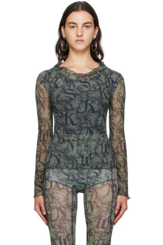 Green Clavicle Blouse | SSENSE
