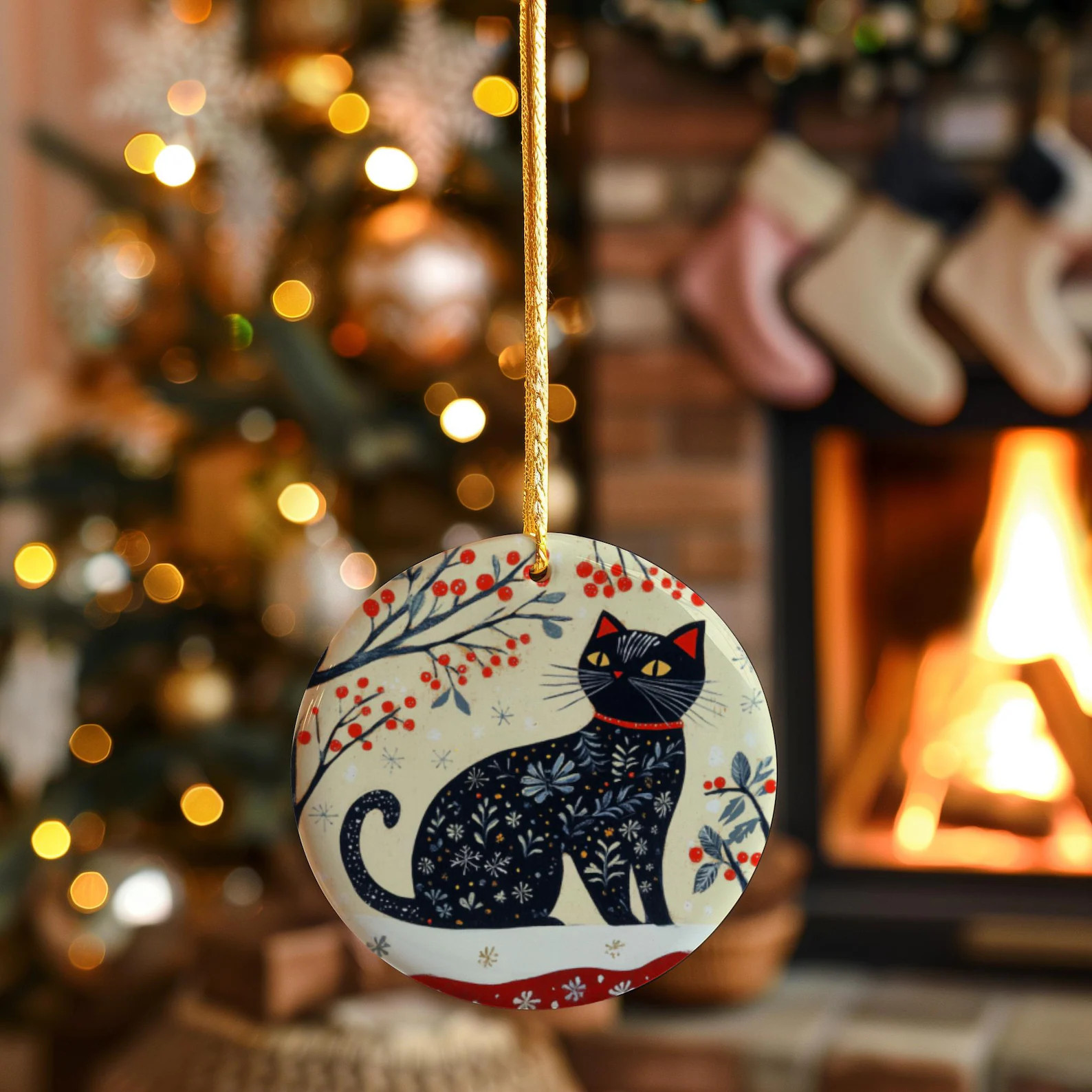 Nordic Folk Art Christmas Tree Ornament Vintage Scandinavian Christmas Gift Swedish Folk Art Norw... | Etsy (US)