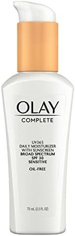 Face Moisturizer by Olay Complete Daily Defense All Day Moisturizer With Sunscreen, SPF30 Sensiti... | Amazon (US)