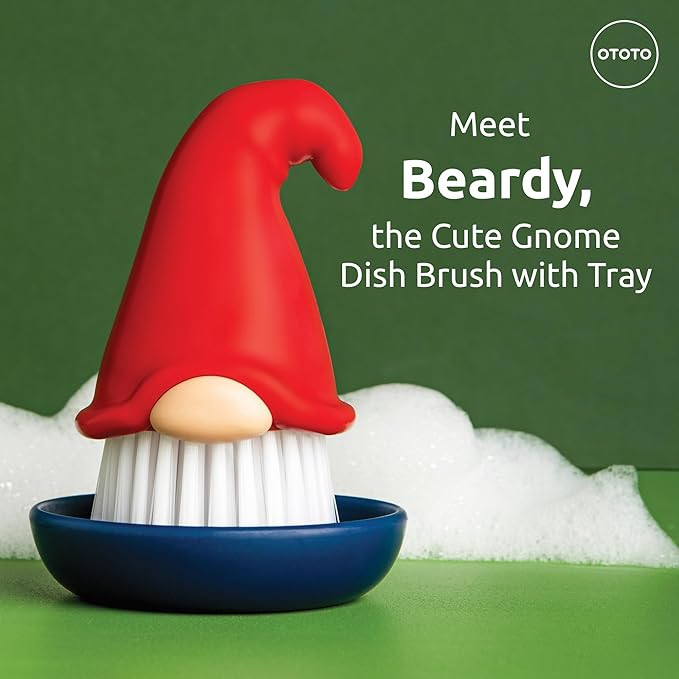 New! Beardy Gnome Dish Brush by Ototo - Dish Scrub Brush, Gnomes, Quirky Gifts, Dish Brush, Cute ... | Amazon (US)
