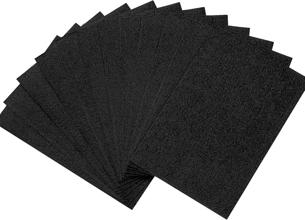 Simetufy 12 Pcs Black Felt Fabric for Crafts, 8 x 12 Inch Black Felt Sheets 1 mm Thick, Acrylic S... | Amazon (US)