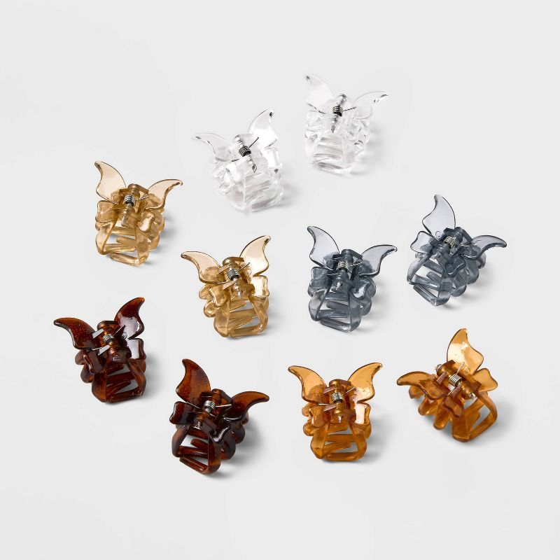 Butterfly Mini Hair Clips 10pc - Wild Fable™ Multicolor Neutral | Target