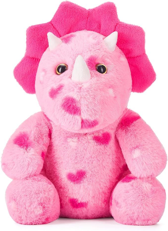 PLAYNICS Stuffed Dinosaur Animal Love Plush Toy with Hearts for Valentine Day,11.4" Soft Small Tr... | Amazon (US)