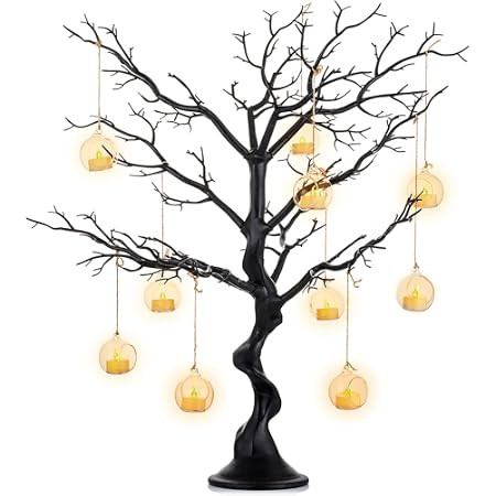 Sziqiqi Black Artificial Tree for Table Centerpiece Small Fake Trees 1.9ft Faux Tree for Party Bi... | Amazon (US)