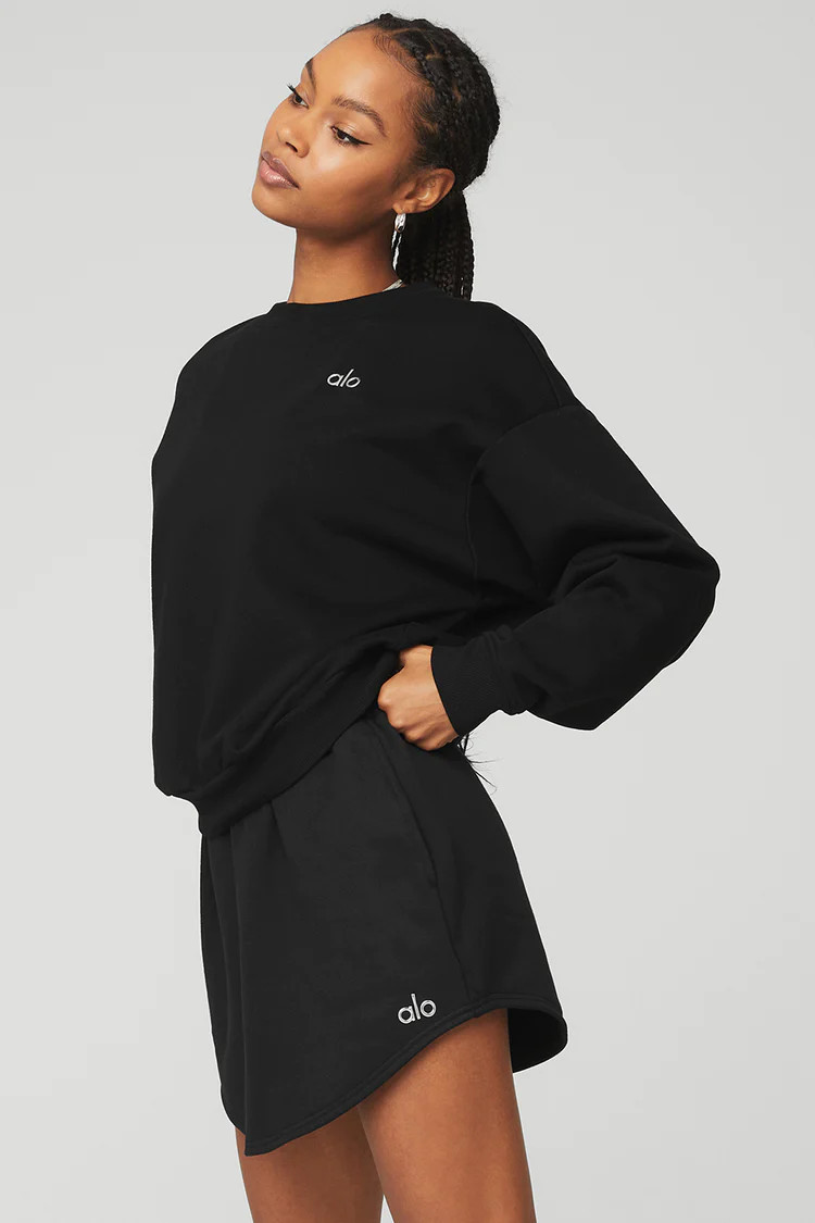 Accolade Crew Neck Pullover - Black | Alo Yoga (US)