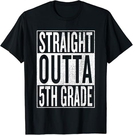 Straight Outta 5th Grade| Great Graduation Gift Shirt | Amazon (US)