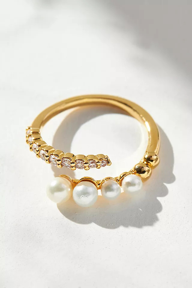 Crystal Pearl Ring | Anthropologie (US)