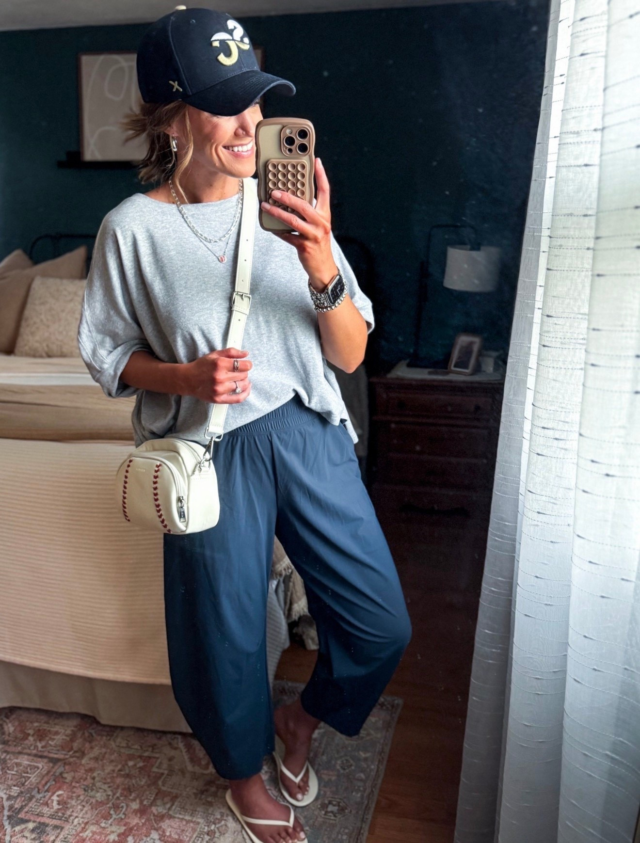 Baseball mom OOTD 
Tee/ medium 
Pants/ small (run roomy) 


#LTKSeasonal #LTKStyleTip