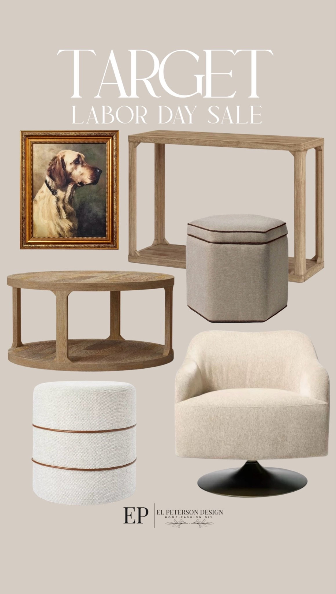 Target
Labor Day Sale
Artwork
Console table
Accent Chair
Coffee Table
Ottoman

#LTKHome #LTKSaleAlert