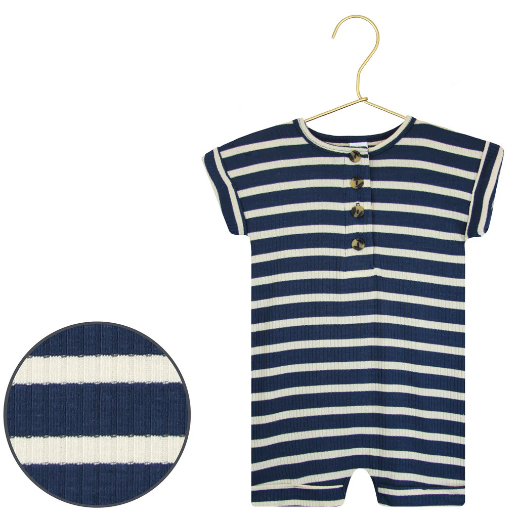 Jack Ribbed Romper | Lou Lou & Company