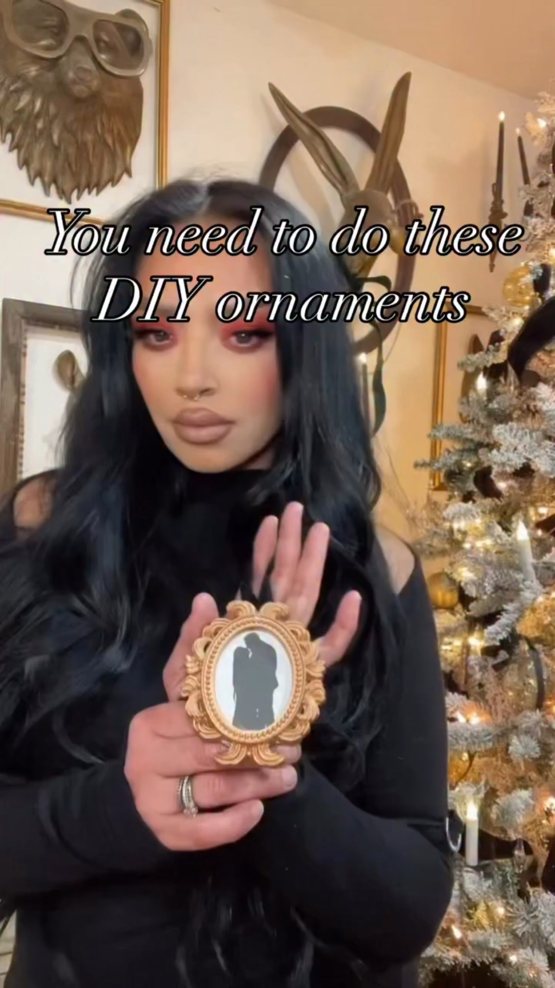 DIY Christmas silhouettes ornaments comment Frame  to get the prettiest frames 

#christmasdiy #silhouette #diyornaments #christree🌲❤#darkchristmas