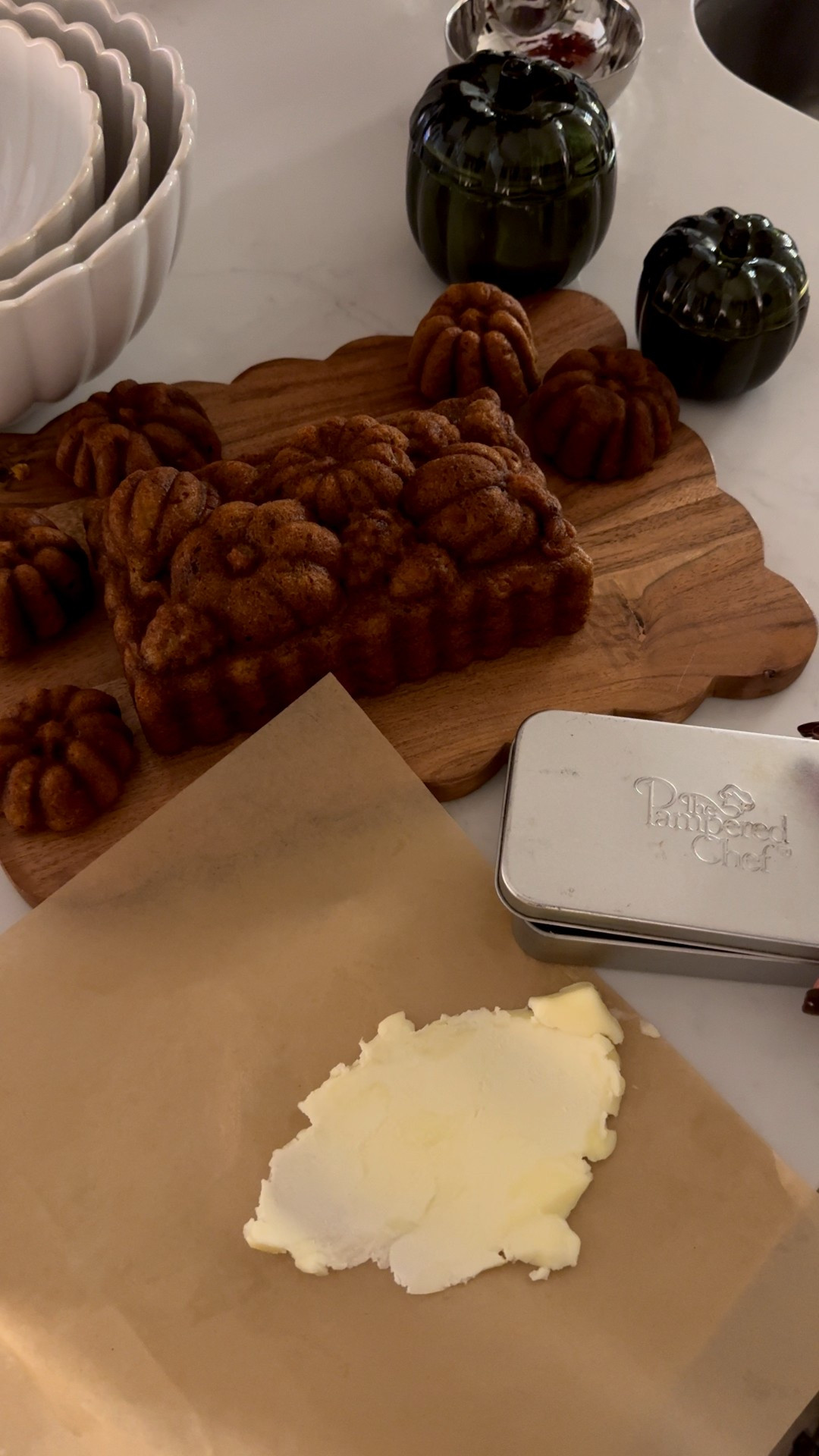 Using mini cookie cutters to cut out butter shapes for this banana pumpkin bread. Cutest little touch. When entertaining this season it’s these little touches that really make everything special! 

Food, Recipes, Fall Entertaining, Fall Hosting, Fall Treats, Fall baking 
#pumpkinbananabread
#fallbaking
#easyfallrecipes
#pumpkinbreadrecipe
#bananabreadrecipe
#falltreats
#homemadebread
#cozyfallvibes
#bakingseason
#pumpkinseason
#afterschoolsnack
#simplefallrecipes
#bakingathome
#comfortfoodrecipes
#ltkhome


#LTKParties #LTKHome #LTKSeasonal