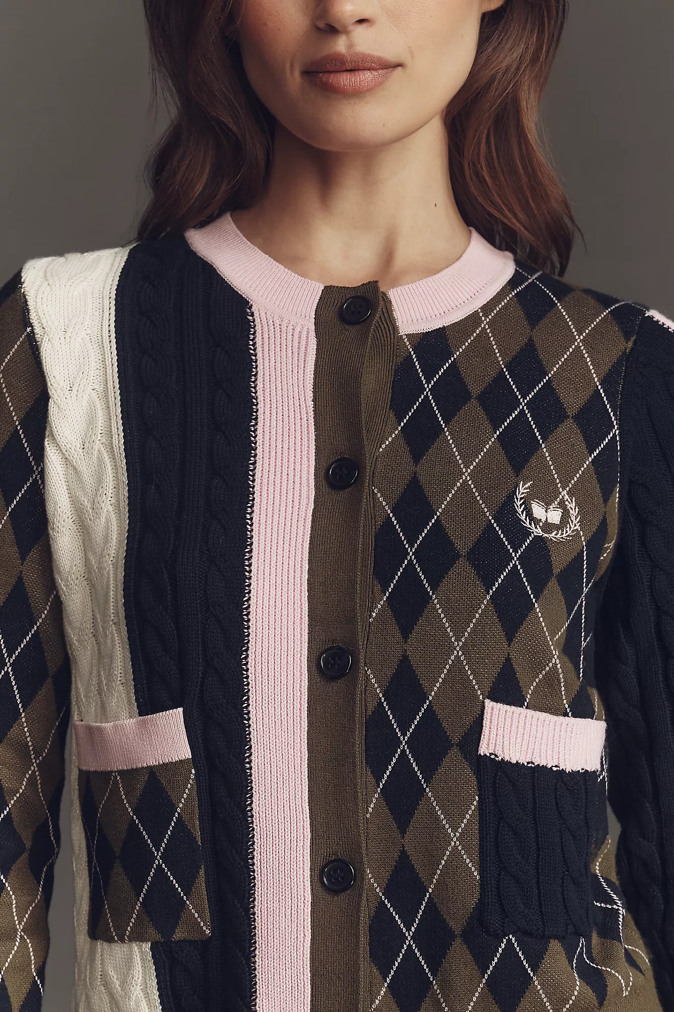 Maeve Mixed Argyle Cardigan Sweater | Anthropologie (US)