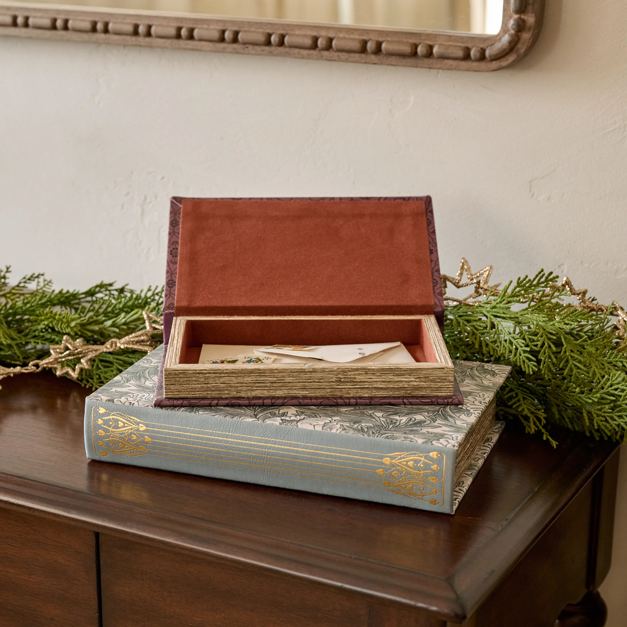 Vintage-Inspired Handcrafted Book Box | Magnolia