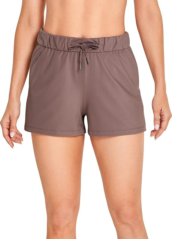 CRZ YOGA Womens 4-Way Stretch Casual Comfy Shorts 2.5"/3.5" - Workout Athletic Gym Running Hiking... | Amazon (US)