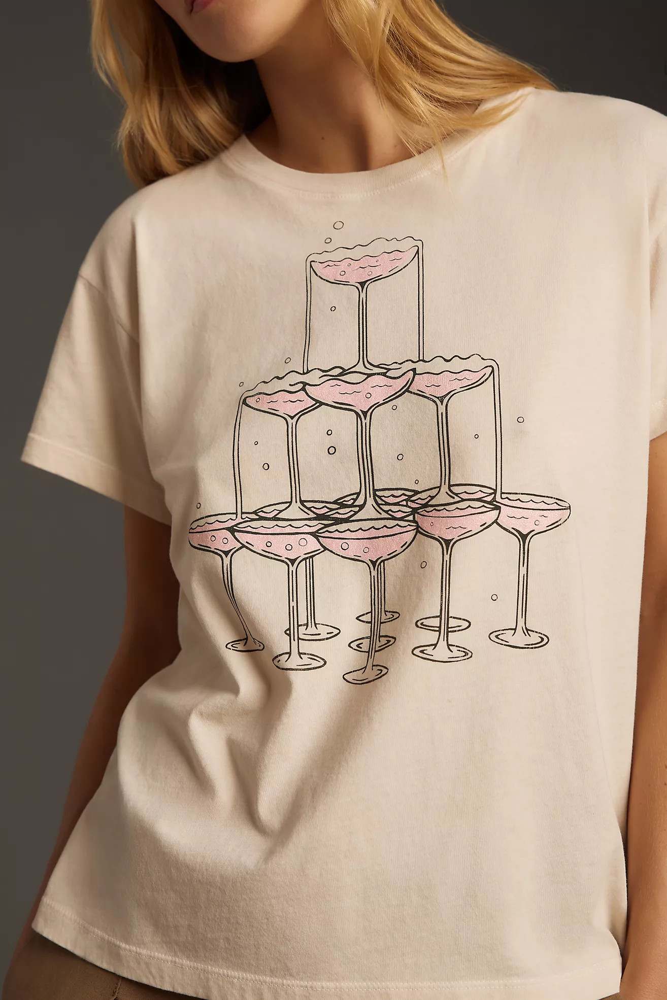 Letluv Champagne Tower Graphic Tee | Anthropologie (US)