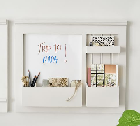 Aubrey Whiteboard Calendar - Black | Pottery Barn (US)