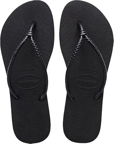Havaianas Slim Flatform Flip Flops Women Black Flip Flops Shoes, Black 001, 5 UK | Amazon (US)