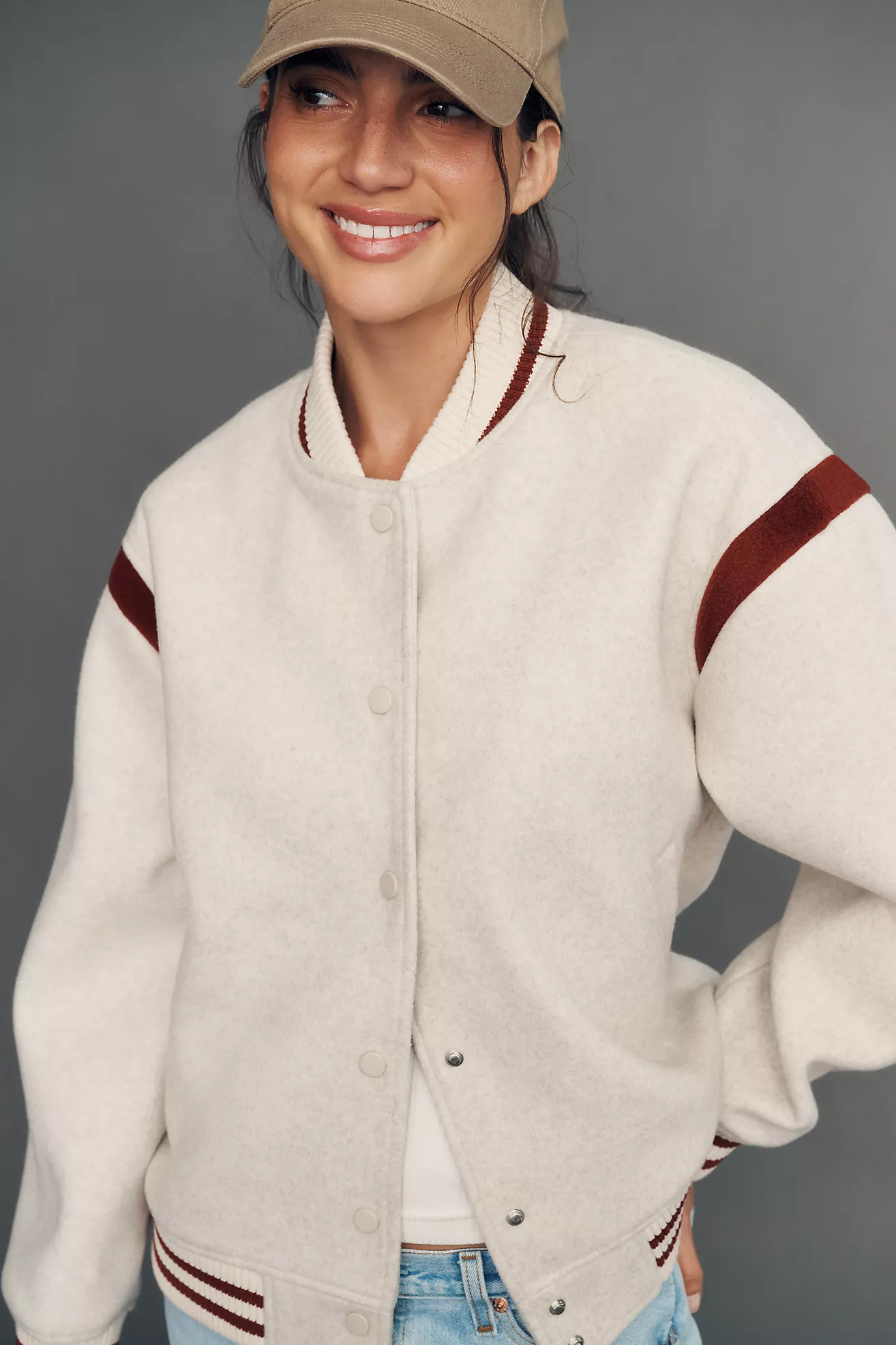 Maeve Sporty Bomber Jacket | Anthropologie (US)