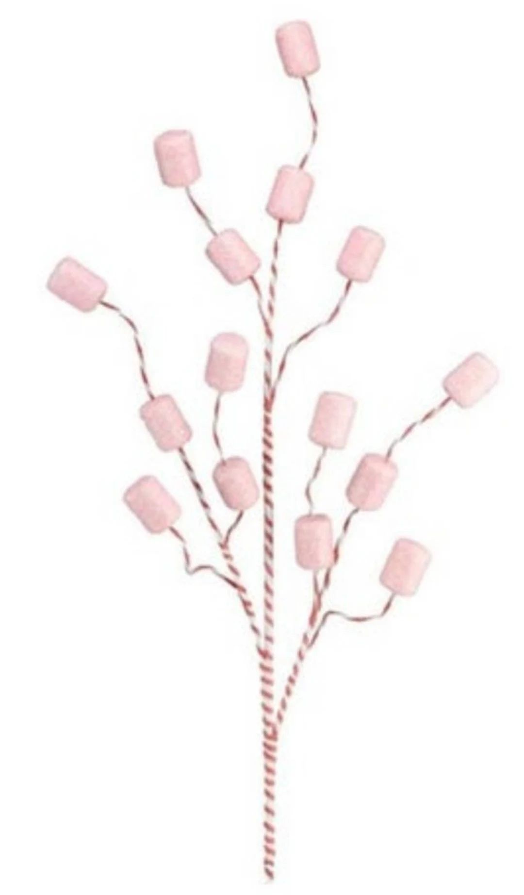 Marshmallow Glitter pick, Pink Marshmallow glitter pick, Wreath pick attachments, picks, Candy pi... | Etsy (US)