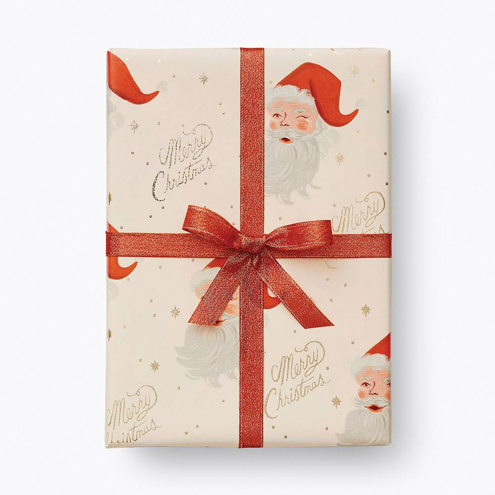 Rifle Paper Co. Santa Wrapping Paper | Paper Source | Paper Source