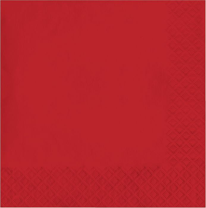 Creative Converting Touch of Color 2-Ply Paper Lunch Napkins, 50-Count, Classic Red | Amazon (US)