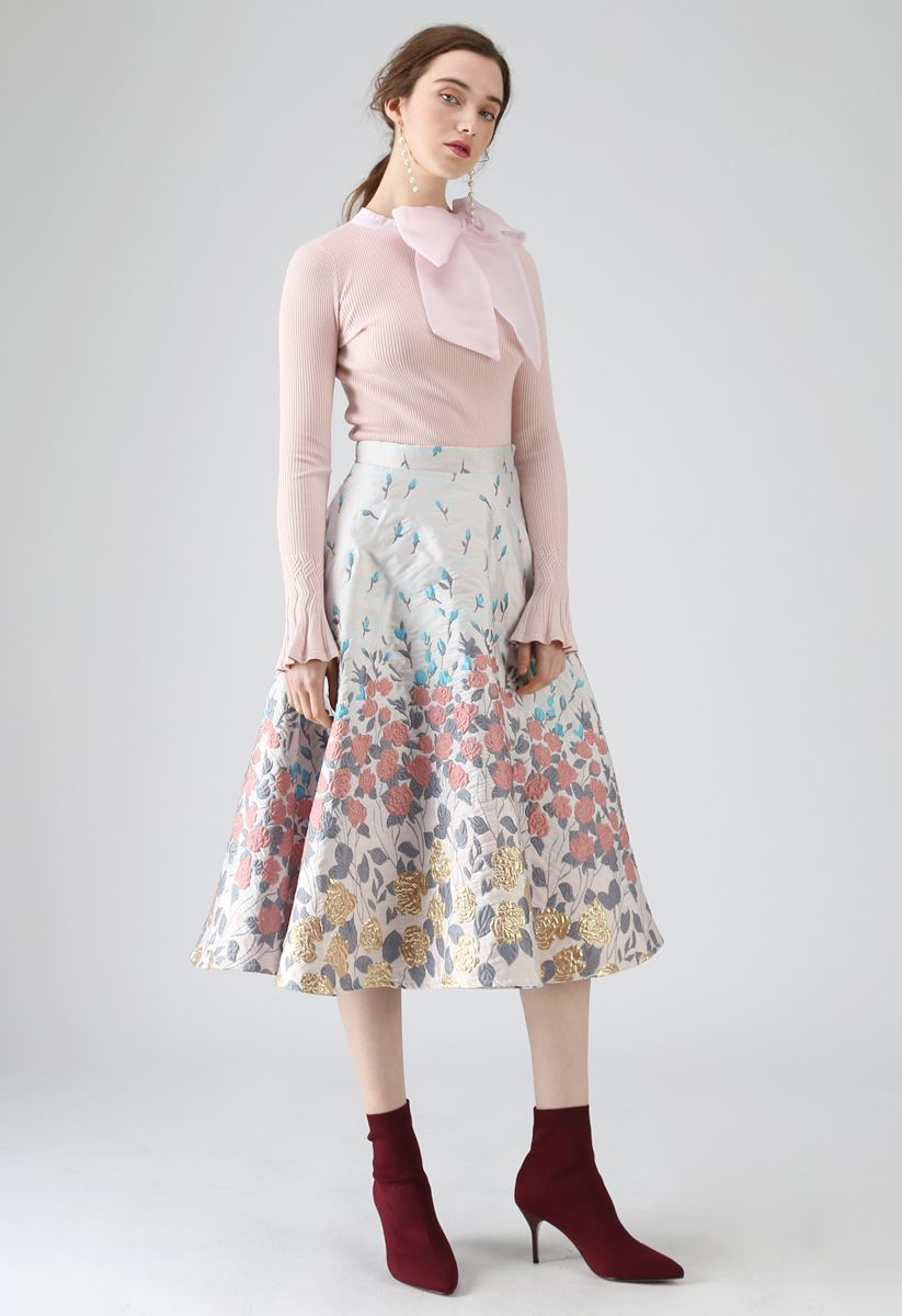 Fancy with Bowknot Knit Top in Pink | Chicwish