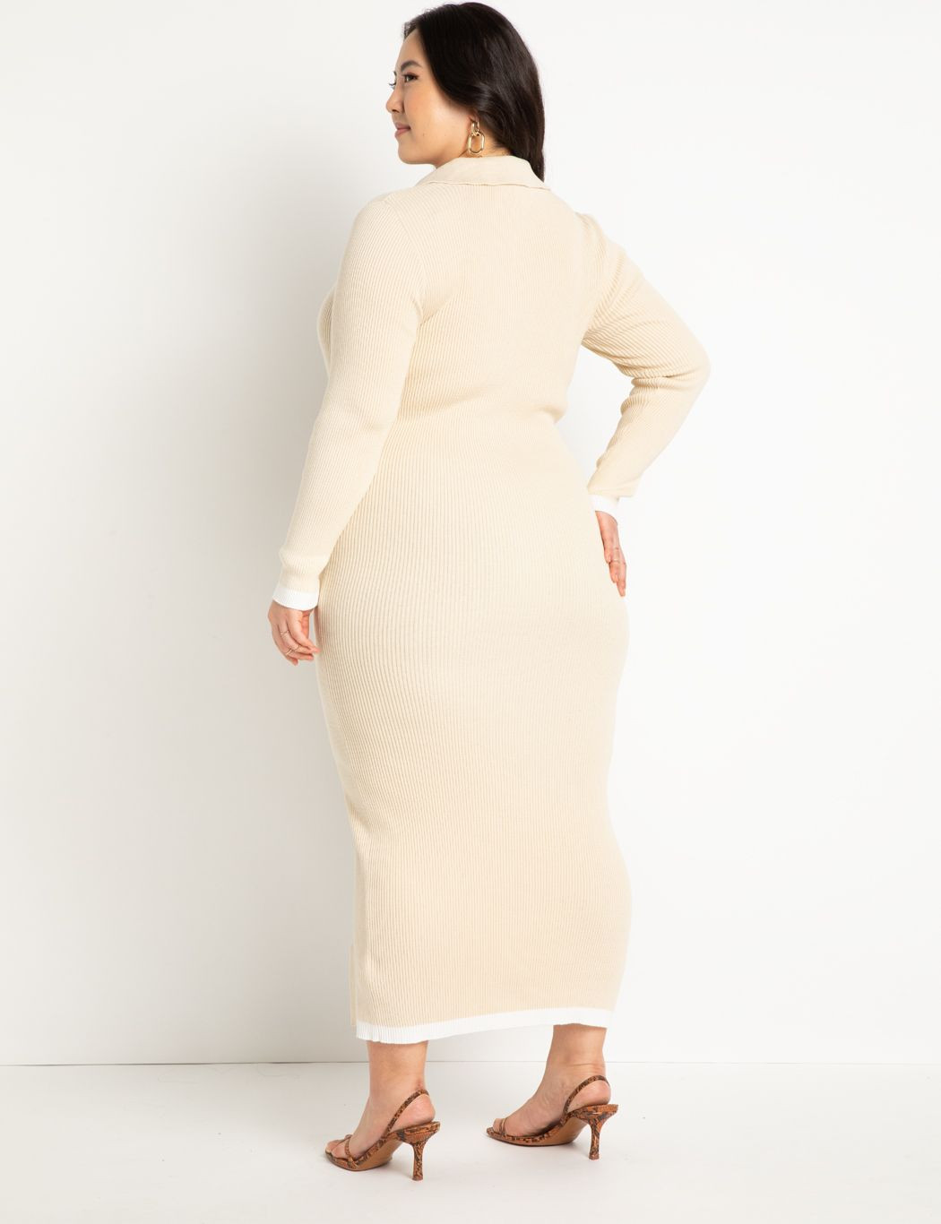 Asymmetrical Placket Cardigan Dress | Eloquii