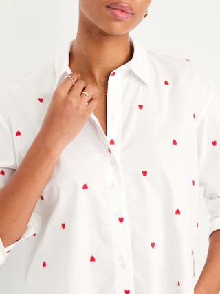 Cropped Button-Down Shirt | Old Navy (US)