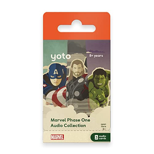YOTO Disney Junior Novels: Marvel Phase 1 Collection – 3 Kids Audio Cards for Use with Player & Mini All-in-1 Audio Device, Screen-Free Listening with Fun Playtime Bedtime Travel Stories, Ages 8+ | Amazon (US)