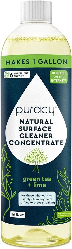 Puracy 99.9% Natural All Purpose Cleaner Concentrate - Makes 128oz Multi Purpose Cleaner - Green ... | Amazon (US)
