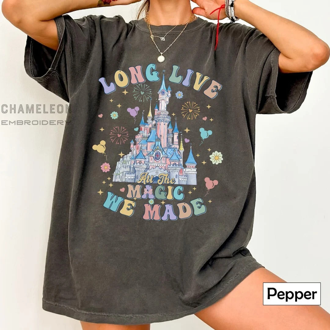 Comfort Color® Vintage Long Live All the Magic We Made Shirt, Disney Castle Balloons Mickey Ears... | Etsy (US)