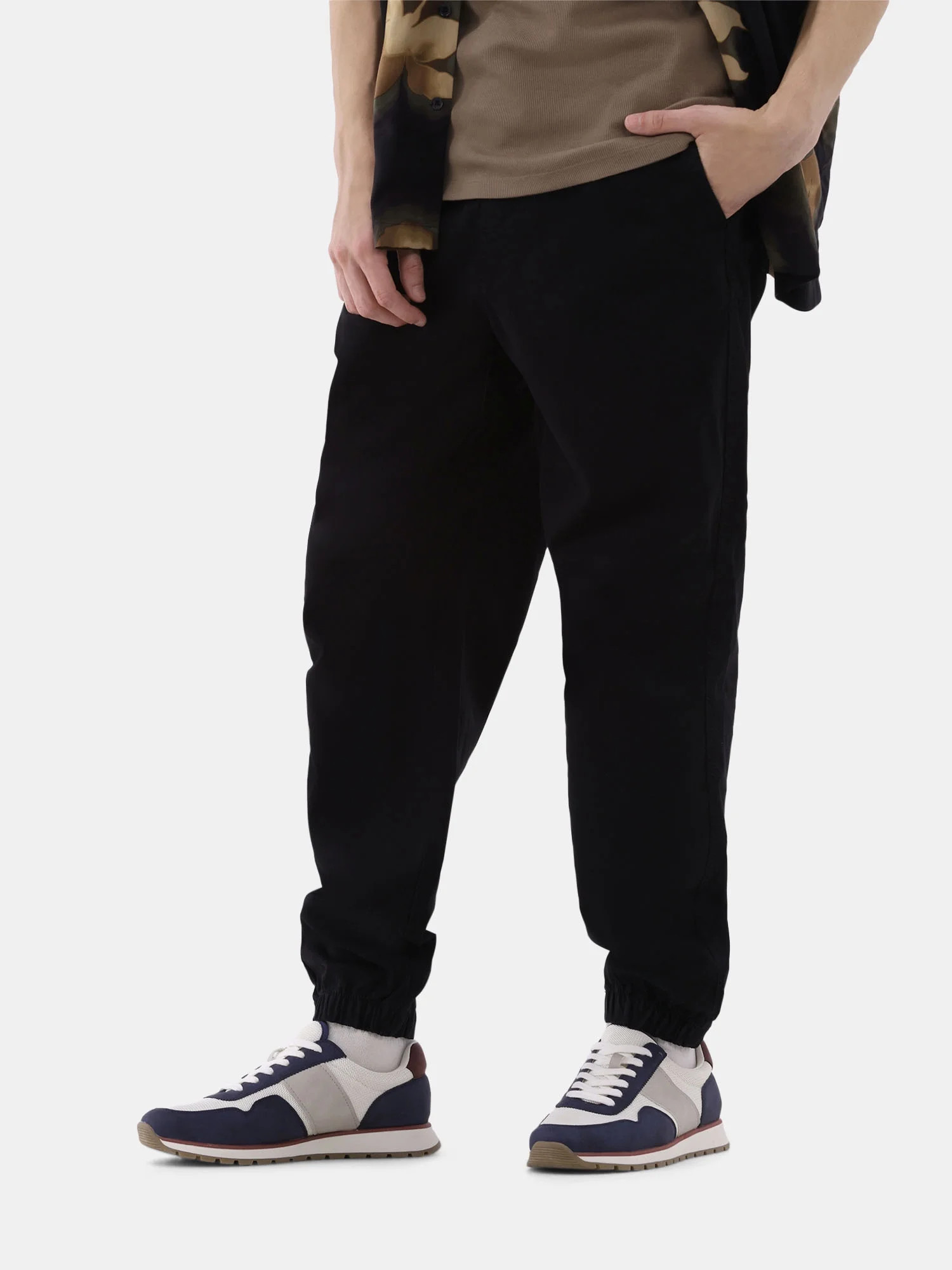 No Boundaries Cotton Blend Twill Joggers, Men's and Big Men's Sizes XS-3XL | Walmart (US)