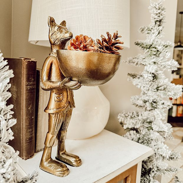 Standing Fox With Display Bowl | Antique Farm House