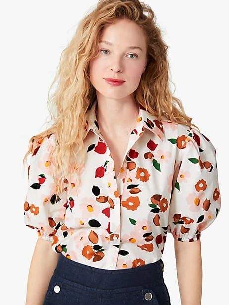 botanical garden button-front shirt | Kate Spade New York | Kate Spade (US)