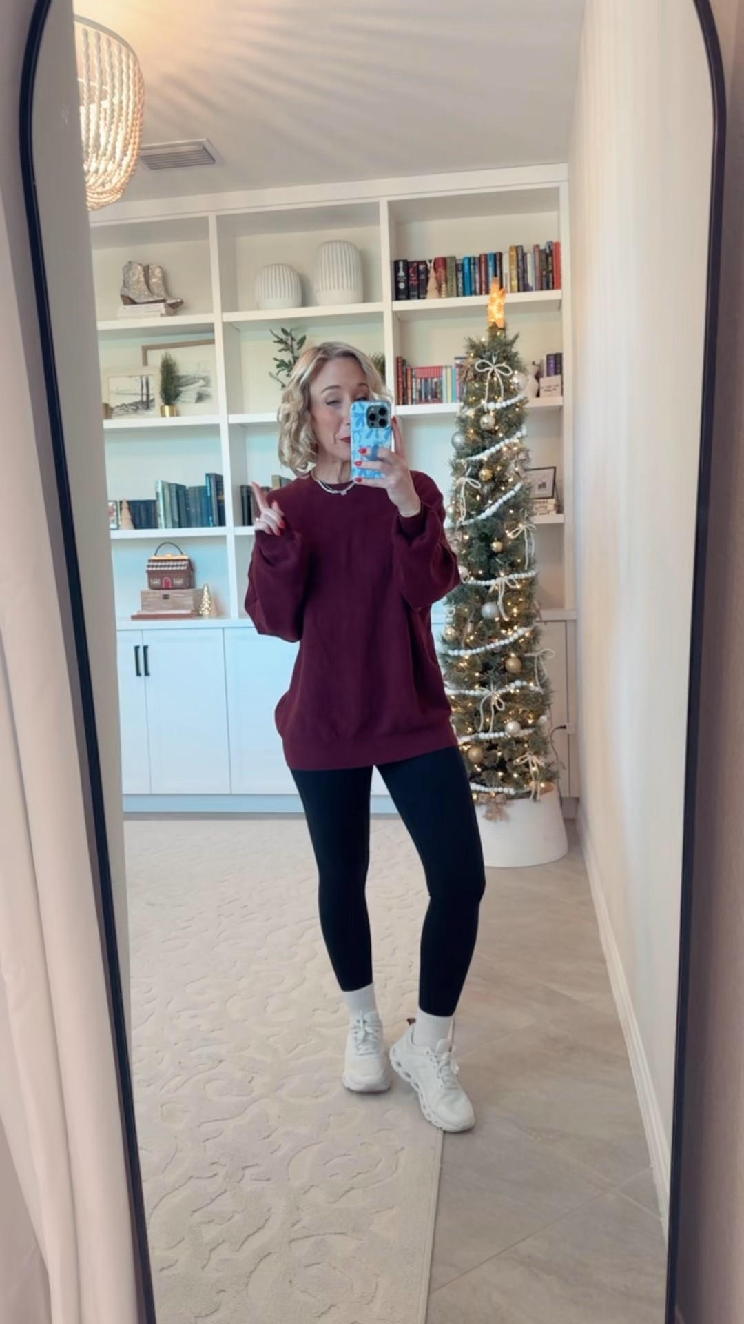 Amazon - sweaters to take you from winter to spring * Oversized Crewneck Sweater - size Small. Burgundy. * Black Leggings - size small. * Sneakers - tts. 

#LTKFindsUnder50#LTKSeasonal#LTKOver40 

 