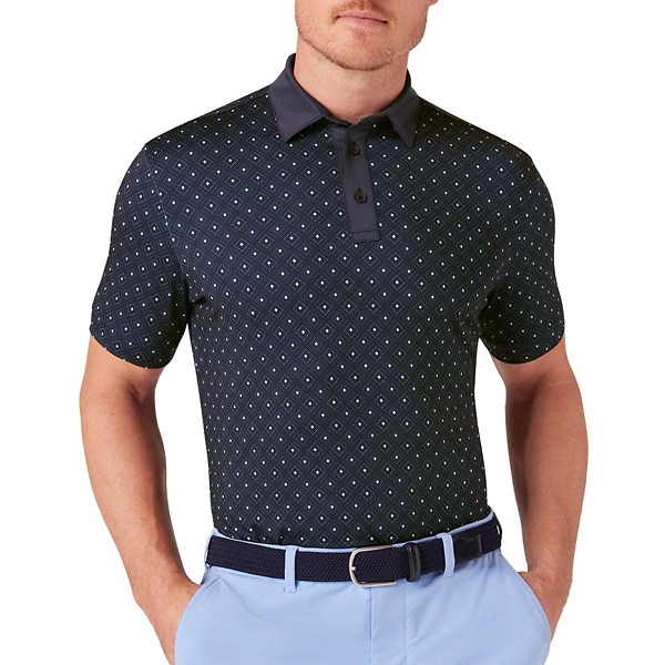 Men's Mizzen+Main Versa Polo 3XLarge Navy Diamond Dot | Scheels