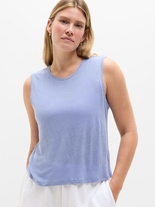 Getaway Linen Blend Muscle Tank | Athleta
