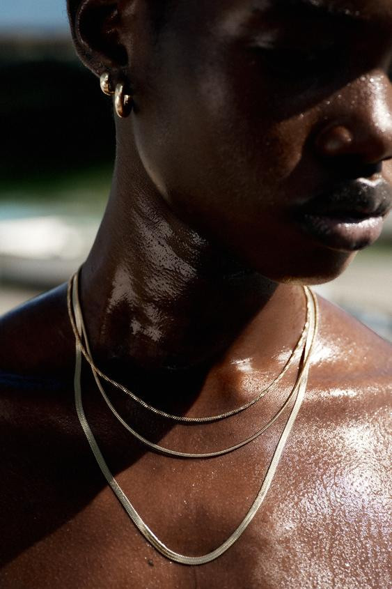 PACK OF WATERPROOF METAL CHAIN NECKLACES | Zara UK