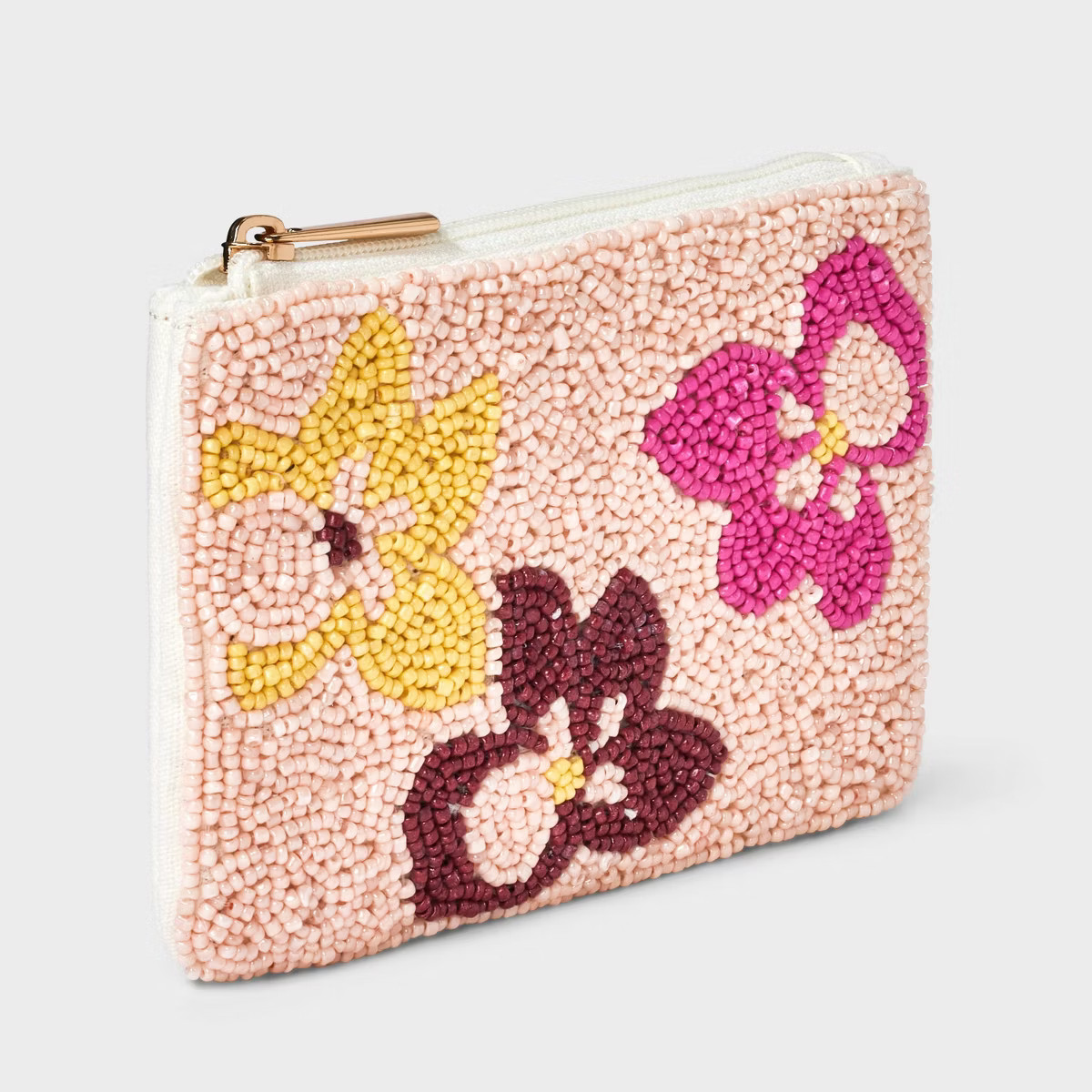 Beaded Floral Zip Pouch - A New Day™ | Target