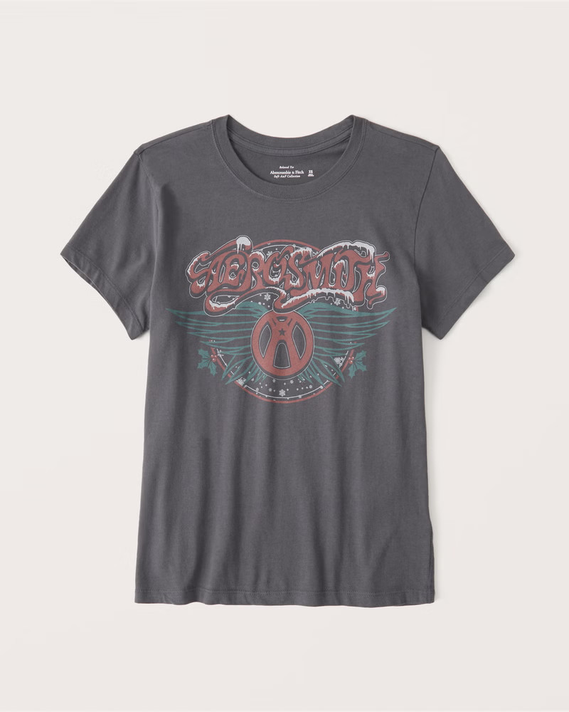 Relaxed Holiday Aerosmith Band Tee | Abercrombie & Fitch (US)