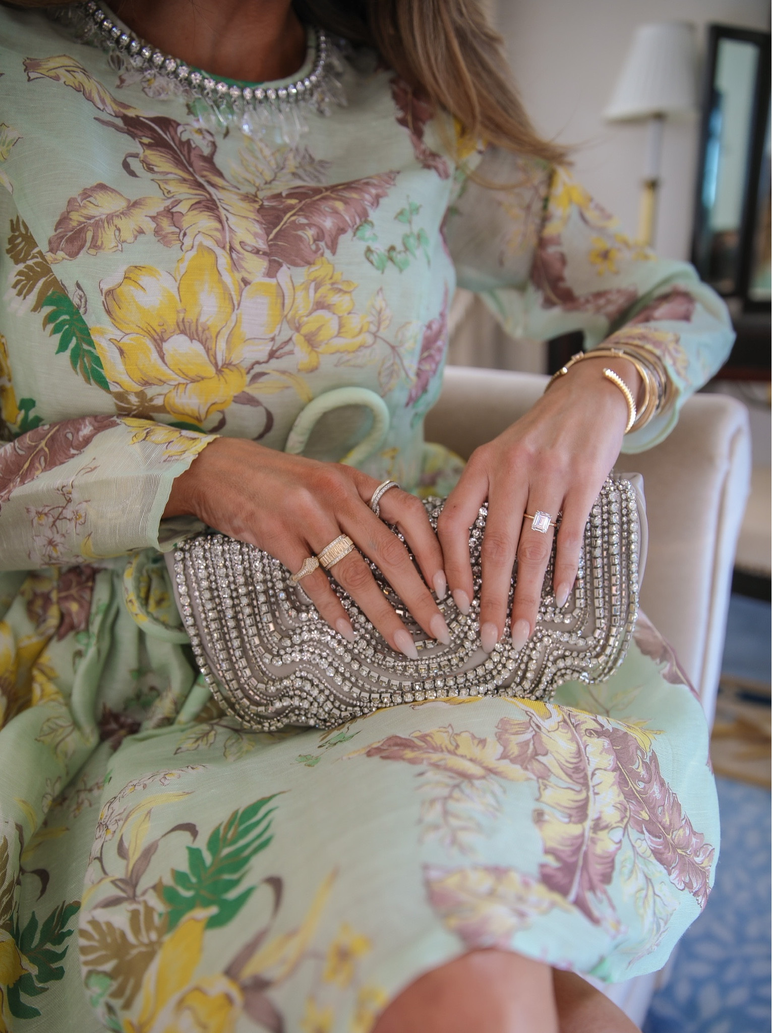 Wearing size 1 in dress! Crush ring is on my pinky- many people wear a 4 standard but it all depends! You can wear it on any finger!! 

Gifts For Her, Gift Guide, Gold Jewelry, Victoria Emerson, Emily Ann Gemma, Moissanite Ring, Gold Earrings, Gold Ring, Ring, Bracelet, Earrings, 18k Gold Jewelry