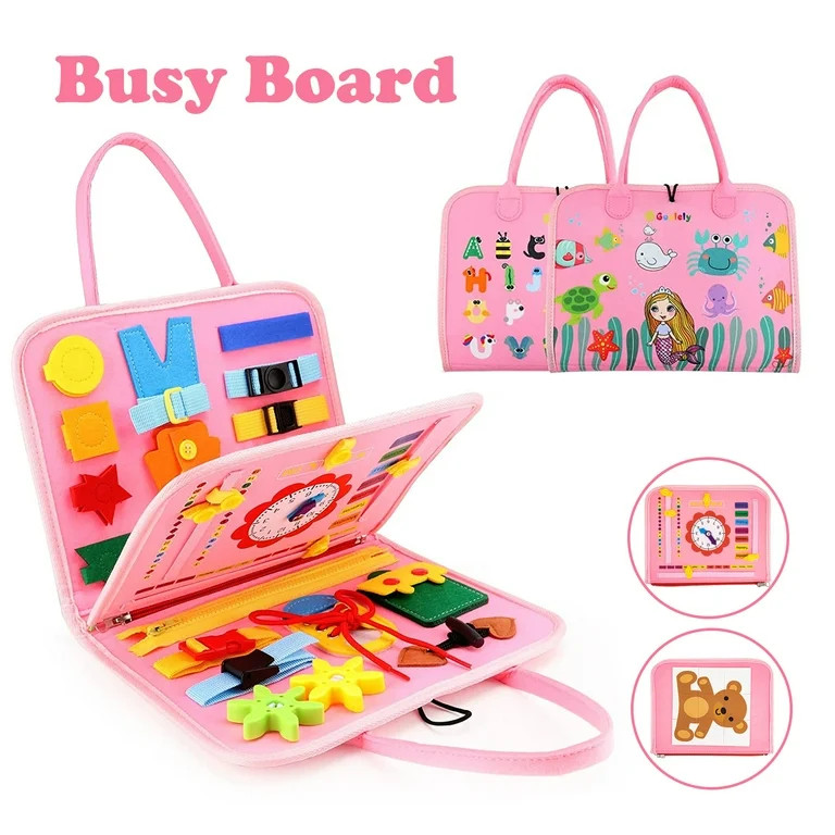 Pink Montessori Sensory Board Preschool Learning Toys for Toddlers, Educational Activity Developi... | Walmart (US)