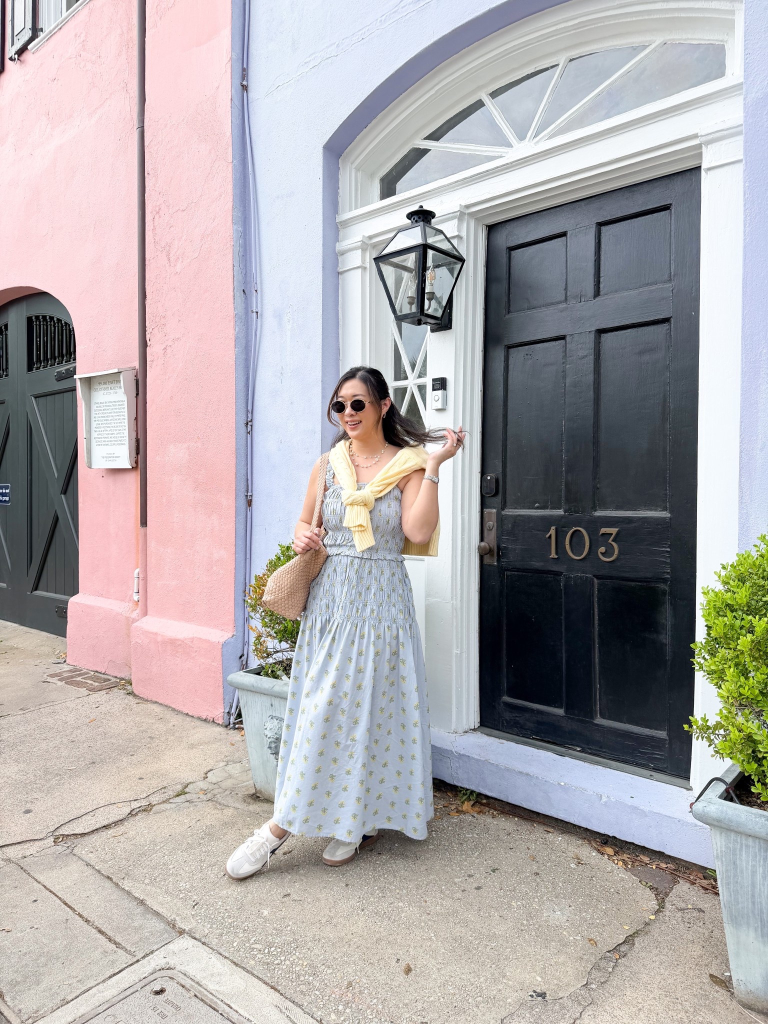 Charleston, South Carolina outfit 
Dress: Small
Sweater: Large